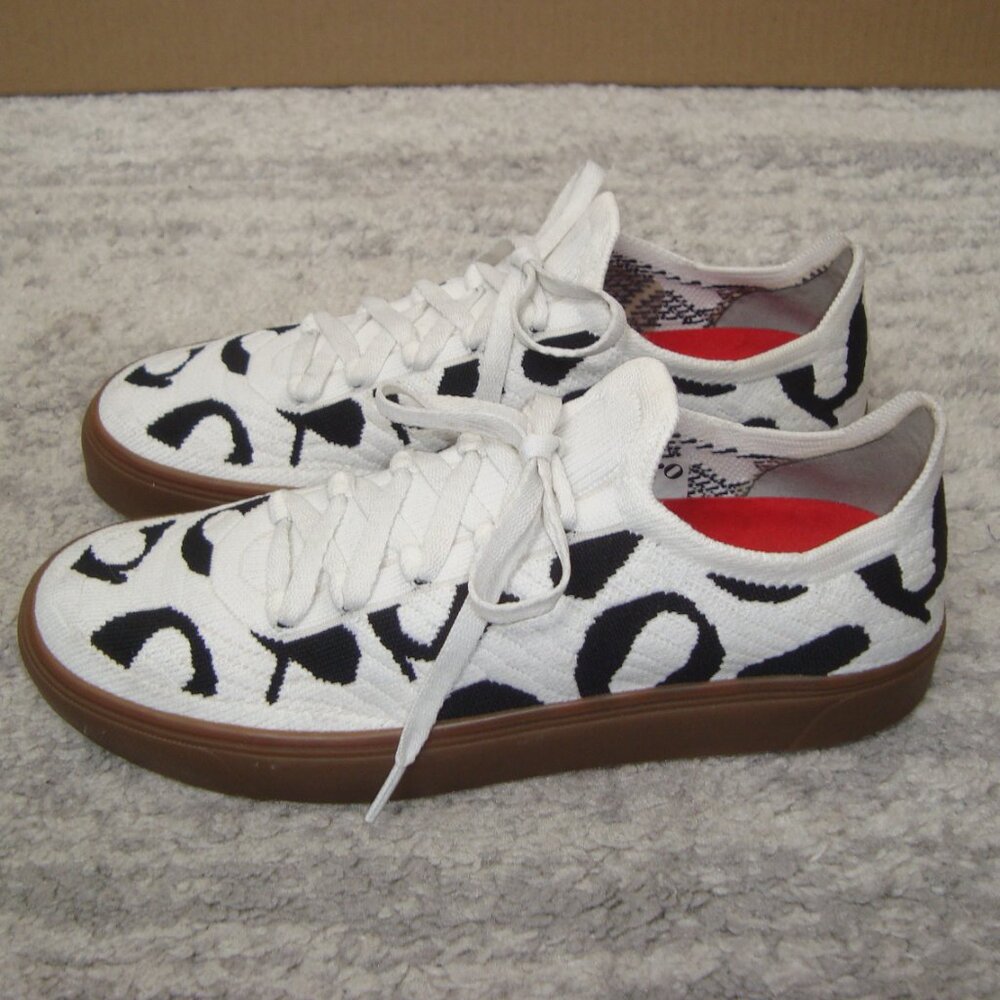 Proto IRIS-D White Black Knit Gum Sole Sneaker